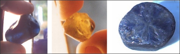 Sapphires found by Extreme Fossickers